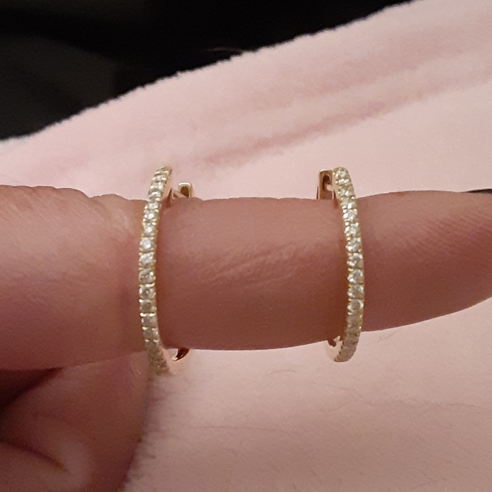 Diamond Hoop Earrings